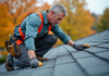 Meilleure saison pour réparer une toiture : conseils d’expert en 2025 Couvreur middleaged posant sur un toit en automne