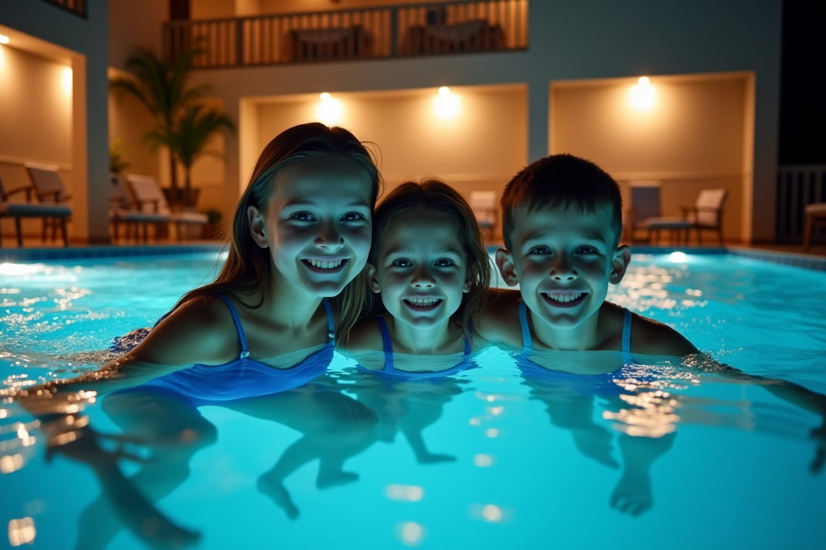éclairage piscine