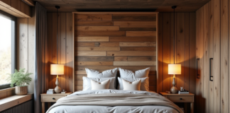 Créer une tête de lit originale avec des matériaux de récupération