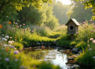 Espace de biodiversité : aménagement naturel pour un jardin ecologique et vivant